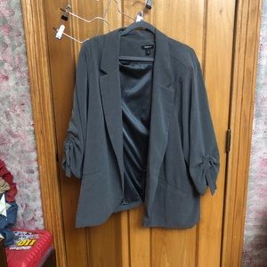 Dark gray suit jacket